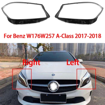 Auto Priekšējo Lukturu Objektīva Vāciņu Benz W176 W257 A-Klases 2017-2018 Auto Caurspīdīgu Priekšējo Lukturu Vāks Auto Luktura Stikla Abažūrs