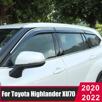 Auto stiklu Aksesuāri Toyota Highlander Kluger XU70 2020 2021 2022 2023 Logu Deflektoru Saule, Lietus, Ventilācijas Aizsargs Sejsegu Markīzes