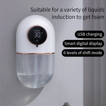 Automātisks roku sanitizer sensors sadzīves smart electric putu mazgāšanas mobilo tālruni, lai ziepju dozators sienas karājas uzlādējams