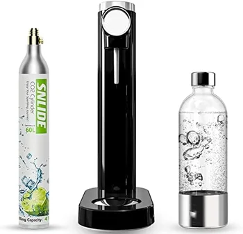 Automāts, Sodas Ūdens Mašīna ar 1L BPA Bezmaksas Pudeli & DIY Uzlīmes, Viegli Darboties, gāzēts Ūdens Maker lietošanai Mājās, ar Vienu 60L