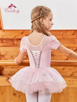 Balerīna Saģērbt Meitenes Sniegpārslas Kostīmu Klasiskā Deja Kostīmu Baleta Loetard Peldkostīmu Bērniem