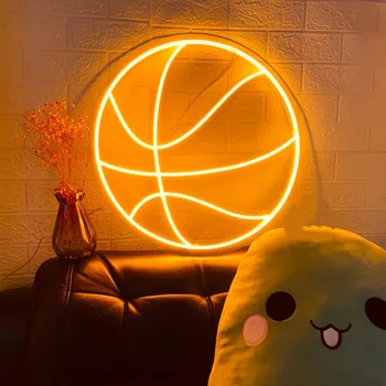 Basketbola Neona Zīme,NBA Sporta Apgaismojums, Ziemassvētku Dāvana Viņam, LED Zīme Mājas Istabu Sienu Apdarei, Svētku Dekori