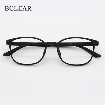 BCLEAR Taisnstūra Ultravieglajiem TR Biznesa Vīriešiem Brilles Rāmis Recepšu Brilles Rāmji Sieviešu Modes Krāsu Pilna Loka Brilles