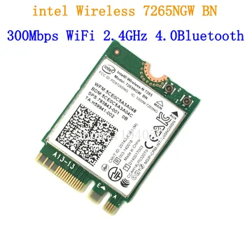 Bezvadu adapteris karte Intel 7265NGW BN Wireless-N 7265 NGFF bezvadu Wifi karti 300Mbps Bluetooth 4.0