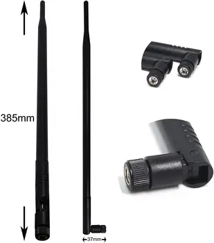 Bezvadu Antenu, Ancable 9dbi 2.4 Ghz/5.8 Ghz Dual Band Omni High Gain Antena - Melns, 2-Pack
