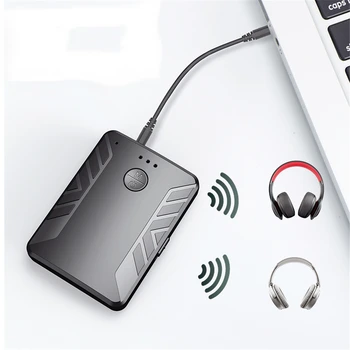 Bezvadu Bluetooth-fit adapteris 5.0 savienotājs diviem austiņas, mājas un automašīnas Bluetooth-fit uztvērējs, raidītājs, tajā pašā laikā