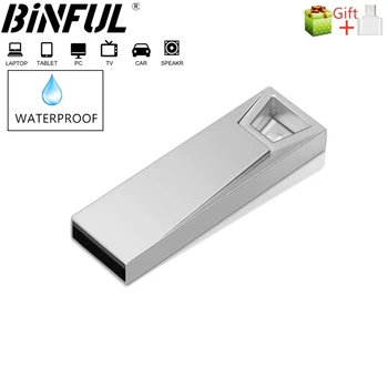 BINFUL pen drive 128GB flash, usb atmiņa, 64GB metāla pendrive 4GB 8GB Atslēgu usb flash diski 32G key usb stick pildspalvas Tipa C mikro dāvanu
