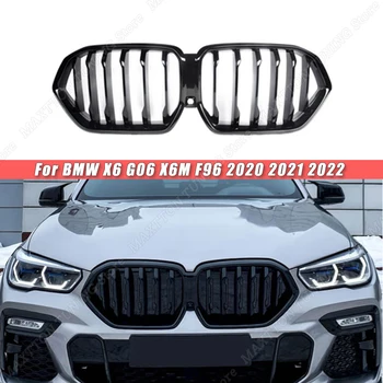 BMW X6 G06 X6M F96 2020 2021 2022 Automašīnas Priekšējo Buferi Sacīkšu Grils Nieres Restes Dubultā Līstīšu Režģis Auto Stils Aksesuāri