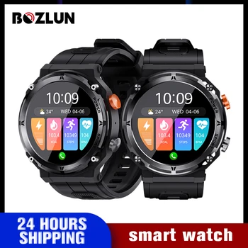 BOZLUN 1.39 Collu Smart Skatīties Vīriešiem, Āra Sporta Bluetooth Zvanu Skatīties Ekrānā 450mAh IP68 Ūdensnecaurlaidīga Smartwatch par Wonen IOS Andr