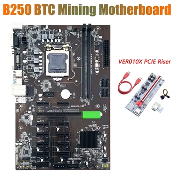 BTC B250 Ieguves Mātesplati ar VER010X PCIE Stāvvadu 12XGraphics Kartes Slots LGA 1151 DDR4 USB3.0 BTC Miner Ieguves