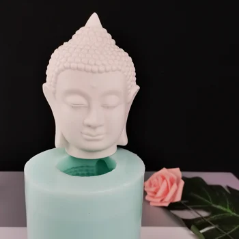 Budas Galvas Silikona Veidnē 3D Ģipsis, Ģipša Statuja, Mājas Apdare, Instrumenti, Reliģisko Skulptūru Cementa Pelējuma