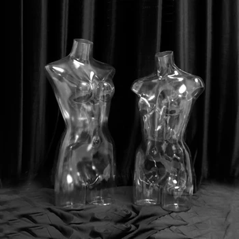 Caurspīdīga Sieviešu Pusi Ķermeņa Manekena Rumpja Modeļa Displeja Apakšbikses, Apakšveļa Rādīt Aksesuāri