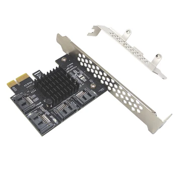 Chi Ieguves PCIE SATA PCI-E Adapteris 4) Ostas SATA3.0 6G uz PCI Express x1 Kontrolieris Paplašināšanas Karti SATA Pievienot Uz Kartes ASM1064 Chip