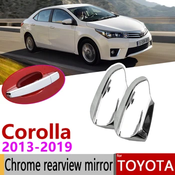 Chrome Atpakaļskata Spoguļa Vāciņš Carbonfor Toyota Corolla E160 E170 2012~2019 Šķiedras Piederumi Auto Uzlīme 2013 2014 2015 2018