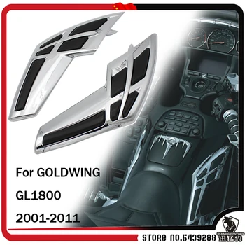 Chrome Motociklu Tvertne, Aptecētājs Melns Vāks Honda Goldwing 1800 GL1800 2001 2002 2003 2004 2005 2006 2007 2008 2009 2010 2011