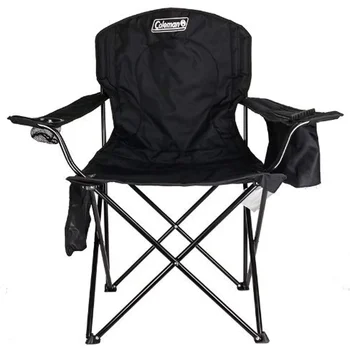 Coleman® Pieaugušo Kempinga Krēsls ar iebūvētu 4-Var Dzesētājs, Melns pludmales krēslu āra krēsls kempinga krēsls