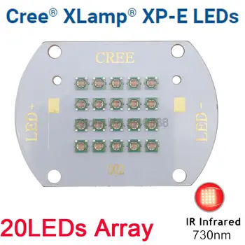 CREE XLamp XPE XP-E Šim Sarkanā 730nm Augu Augt LED Gaismas Diode Gaismas Avots 20LED Multi-Chip Masīvs Iekštelpu Dārza Augu