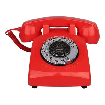 CT-N8019 red Rievots Telefona Classic Rotācijas Dial Mājas Biroja Telefonu Antikvariāts, Antīko Telefonu 1930. gadu Vecās Modes Tālruni
