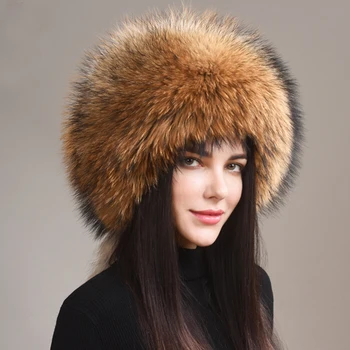 Dabas Fox Kažokādas Krievijas Cepuri Ushanka Sievietēm Ziemā Silts, Pūkains Populārs Stils Sievietes Astes Klp Modes Dabīgās Kažokādas Cepures