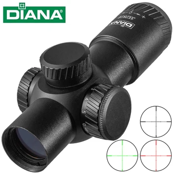 DIANA 3X28 Taktiskās Medību Šautene Jomu Airsoft PCP Riflescope Āra Šaušanas Sporta Snaiperis Optisko Redzes Ieroču Uzstādīšanai