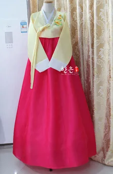 Dienvidkorejas Importēto Audumu/Korejas Tautas Tērps / Korejiešu Tradicionālās Hanbok / Welcome Drēbes