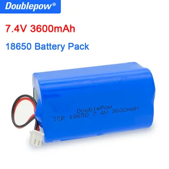 Doublepow 18650 7.4 V litija akumulators 3600mAh uzlādējamo akumulatoru megaphone skaļrunis aizsardzības pārvalde ar XH2.54-2P Plug