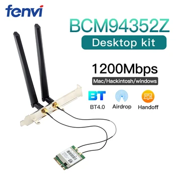 Dual Band Wireless BCM94352Z Darbvirsmas M. 2 Komplekts Hackintosh WIFI Karti NGFF 1200M 5G/2.4 G 802.11 ac Bluetooth 4.0 Wlan Adapteri DW1560