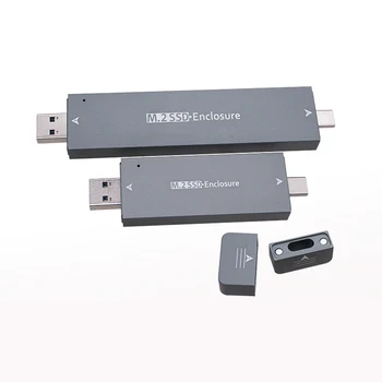 Dual Protokola SSD Gadījumā, Ārējā USB3.1 Tips-Tipa-C M2 SATA NVME Būra NGFF M. 2 USB 3.1 SSD Adapteri Adapteri Lodziņā RTL9210B