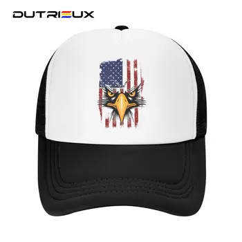 DUTRIEUX Punk Unisex American Eagle Karoga Šoferis Cepuri Pieaugušo ASV Tēvijas Regulējams Beisbola cepure Sievietēm, Vīriešiem, Hip Hop Snapback Cepures