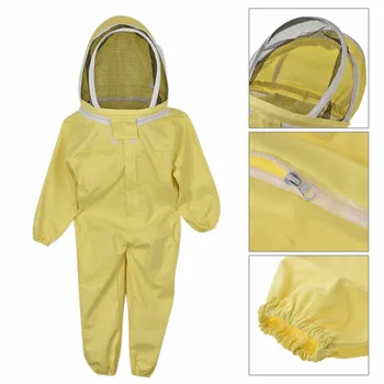 Dzeltena Kokvilnas Bērnu viengabala Apģērbs Bērnu Bišu Apģērbs, kas aizsargā Telpas Apģērbs Bišu Pierādījumu Cepuri Biškopības Instrumenti,