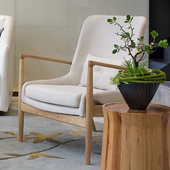 Dzīvojamā Istaba Ziemeļvalstu Krēsls Koka Dizainers Relaksējošu Lasījumā Grims Atpūtas Krēsls Modernā Slinks Sillon Reclinable Mēbeles DWH