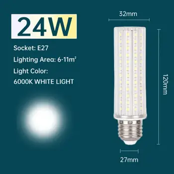 E27 E14 Ultra Bright LED Lampas, 110/220V Kukurūzas Lampas 10W 20W 24W Guļamistaba, Dzīvojamā Istaba Dekoratīvais Apgaismojums Spuldzes 6000K Balta Gaisma