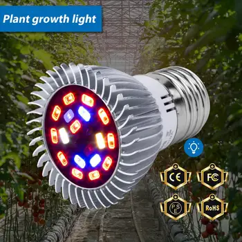 E27 LED Augt Gaismas Pilna Spektra Augu Augt 18W 28W Fito Lampas Dārza Augi, Puķu Sēklas, Dārza Dārzeņi Hydroponie Kaste