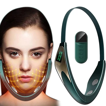 Elektriskā V-Sejas Veidošanā Massager Celšanas Kakla Anti-Wrinkle Red Blue-Ray dubultzods Veidošanā Skaistuma Instruments, ar RemoteControl