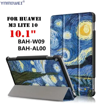 Gadījumā Huawei Mediapad M3 Lite 10 Ultra Plānas Smart Cover Gadījumā Huawei MediaPad M3 Lite 10 10.1 BAH-W09 BAH-AL00 BAH-L09