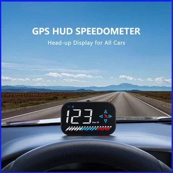 GEYIREN 2023 GPS HUD Digitālais Spidometrs der Visiem Auto Lielo Burtu Head-up Displejs KMH KM Nobraukuma Auto Elektronika Aksesuāri
