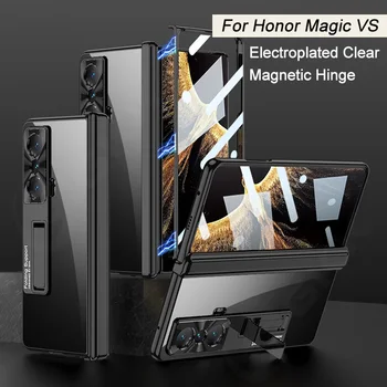GKK Magnētiskā Vira Apšuvuma Skaidrs, Gadījumā, Huawei Honor Magic VS Vāciņu Ar Ekrānu Rūdīta Stikla Huawei Honor Magic VS Gadījumā