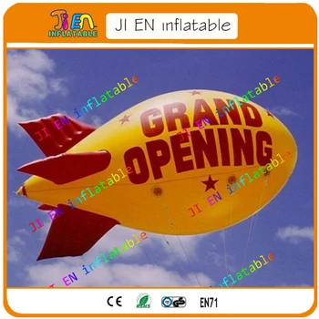 GRAND atklāšana ir PIEPŪŠAMS ar HĒLIJU DIRIŽABLIS / piepūšamās hēlija balonu debesīs, lai reklāma / lido Hēlija Dirižablis/Dirižablis/Zeppelin