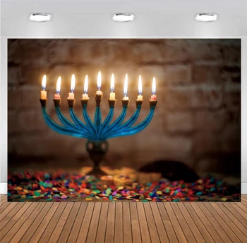 Hanukkah Hanuka Foto Fona Ebreju Jūdaisma Puse Lampstand Hashanah Dreidel Fotogrāfijas Fona Menora Decoration, Banner