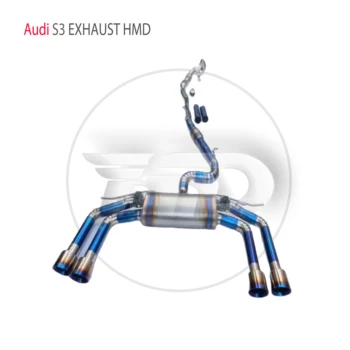 HMD Titāna Sakausējuma Izplūdes Sistēmas Veiktspēju Catback ir Piemērots Audi S3 Auto Mainīt Elektronisko Vārstu Augstas Plūsmas Downpipe