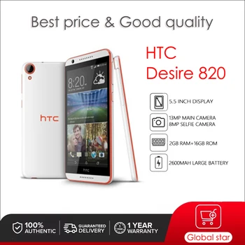 HTC Desire 820 Atjaunotas Oriģināls Atbloķēt mobilo telefonu 5.5 collu mobilais Octa-core 13MP Kamera bezmaksas piegāde