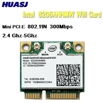 Huasj Bezvadu tīkla Kartes Adapteris Intel Centrino Advanced-n 6205 62205an 62205hmw 300Mbps WiFi Mini PCI-E 2.4 / 5GHz