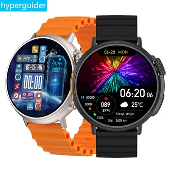 hyperguider Sporta Smart Skatīties AMOLED Ekrāns, Smartwatch Kārta IP68 Ūdensnecaurlaidīga sirdsdarbība SpO2 NFC, lai Huawei Meizu Xiaomi iPhone
