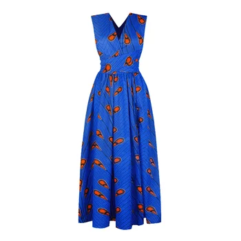 Ilgi Vasaras Modes 2023 Pārsējs Elegants Āfrikas Apģērbu Indie Stilā Āfrikas Kleitas Sievietēm Ziedu Dashiki Drukāt Maxi Kleita