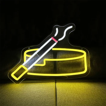 Ineonlife pelnu trauku un Cigarešu Neona Zīme LED Dizaina Karājas Smēķē Gaismas Guļamistaba Bārs, Krogs, Veikals Cilvēks Ala Hip Hop Cool Sienas Dekori