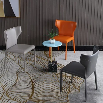 Itālijas Ziemeļu moderns Dizains Rūpnīcas Pārdošanas Luksusa Autentisks Patiesu restorāns paaugstināma īsta Govs Ādas Seglu Ēdamistabas Krēsls