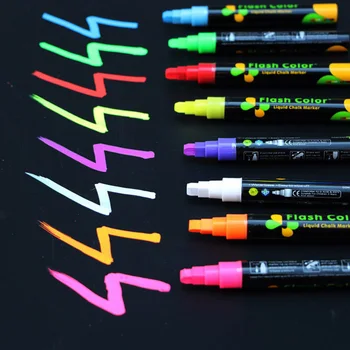 Izdzēšami Krāsu Marķieriem, LED Rokraksta Luminiscences Pildspalvu Tāfeles, Pildspalvu, Marķieri, Radošo Grafiti Krāsas Pildspalvu Skolas Kancelejas piederumi