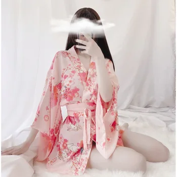Japāņu Kimono Sexy Apakšveļa Cosplay Apģērbs Sieviešu Tradicionālo Stilu Drēbes Yukata Kostīmi Pidžamas Mīksto Cosplay Apģērbi