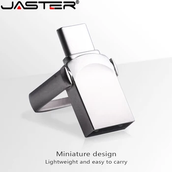 JASTER C Tipa USB Flash Drives, Mini metāla Pildspalva Disku, Tipa K Ultra Dual Memory Stick 32GB 64GB 16GB Īkšķi Radošo Biznesa Dāvanas