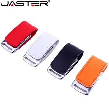 JASTER dāvanu Ādas metāla keyrin pen drive 4GB 8GB 16GB 32GB 64GB Udisk USB 2.0 usb flash drive, memory stick bezmaksas piegāde